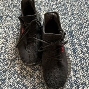 Solid Black Yeezy Boost 350 (MENS Size 7) Womens size 8!